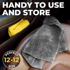 Mighty Cleaner six-pack microfiber towels for versatile car cleaning tasks.