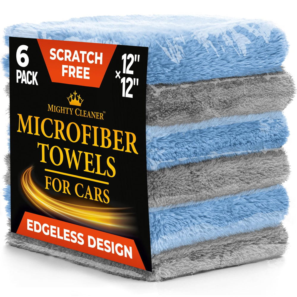 Mighty Cleaner edgeless microfiber towel for cars drying without streaks.