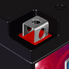 Included screws for quick install; one year warranty shown
