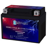Mighty Max Battery YTX4L-BS front view shows compact size for ATV fit and reliability.