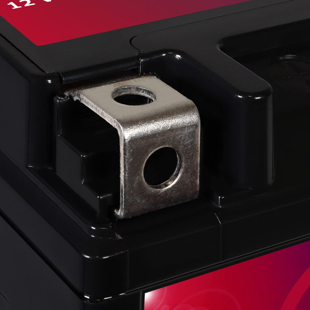 Mighty Max Battery YTZ14S in-bike installation demonstrates secure mounting and vibration resistance