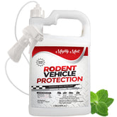 Mighty Mint gallon front label highlighting rodent protection for engines and interiors.