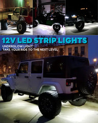 Miisiya 4-pack 24-inch LED strips enable easy setup and consistent lighting