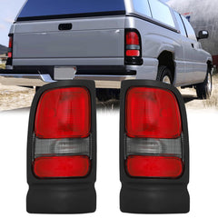 MiKaFex tail light for Dodge Ram 1994-2001, driver side rear lamp with durable ABS housing.