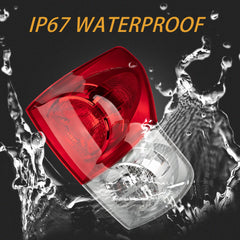 MiKaFex ABS plastic tail light features a durable clear red lens for longevity.