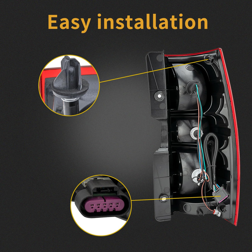 MiKaFex ABS plastic tail light housing for durability and weather resistance