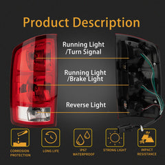 MiKaFex tail light assembly passenger side with bulb improves safety
