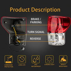 MiKaFex tail light assembly for Toyota Tundra improves signal clarity