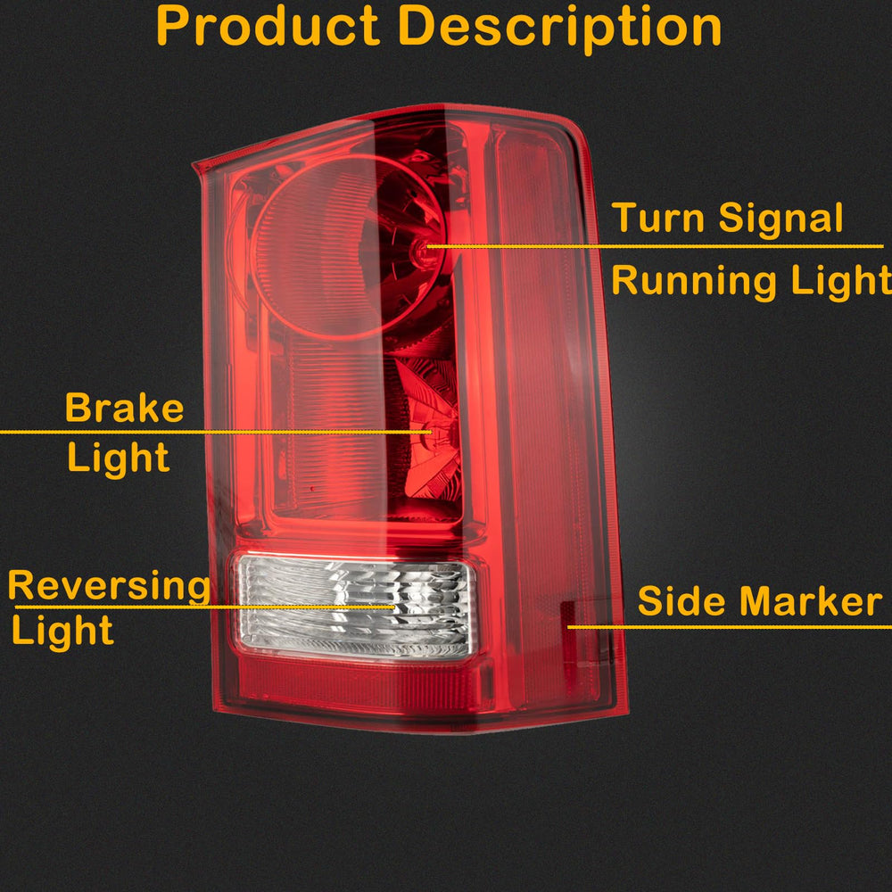 MiKaFex rear brake lamp for Honda Pilot 2009-2015 with bulb inside