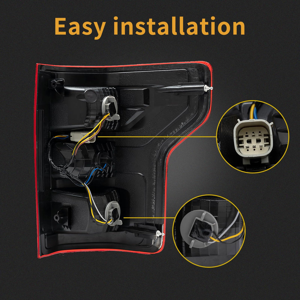 MiKaFex tail light includes bulbs and harness for plug-and-play replacement