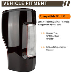 MiKaFex taillight assembly compatibility check for 2017-2019 Ford Super Duty.