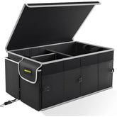 MIKKUPPA car trunk organizer lid keeps items secure during transport.