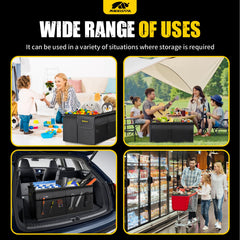 MIKKUPPA collapsible trunk organizer neatly folds for compact storage.