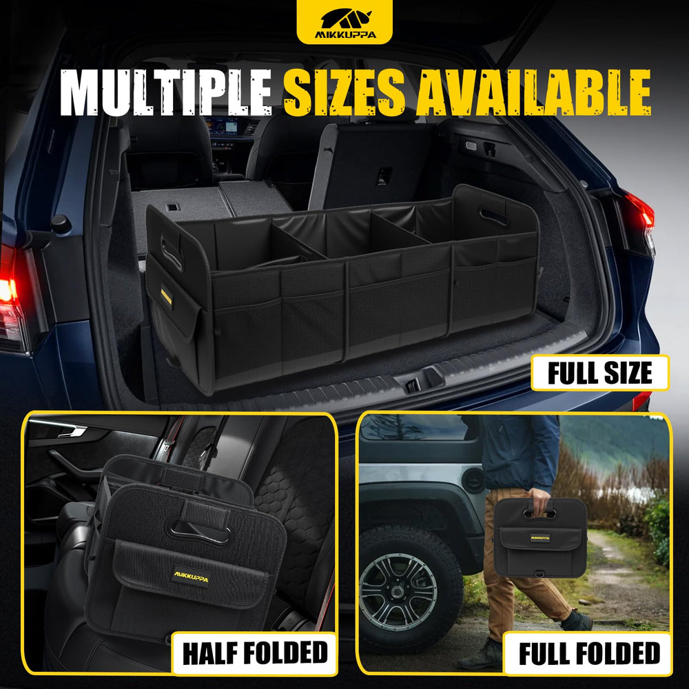 SUV-friendly design of MIKKUPPA trunk organizer fits wide trunks