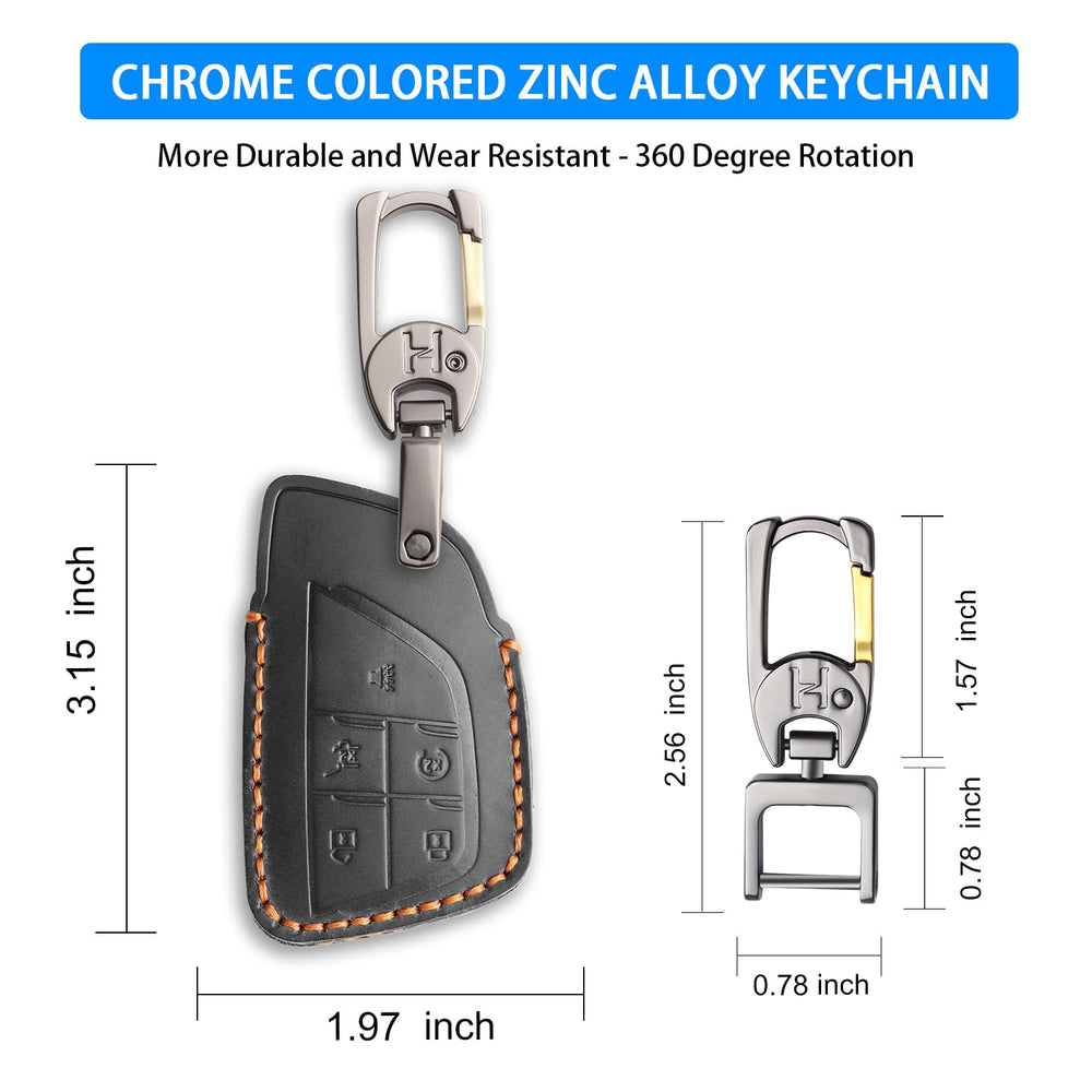 MILD EAST leather key fob cover for Chevy Silverado shields keys from scratches and wear.