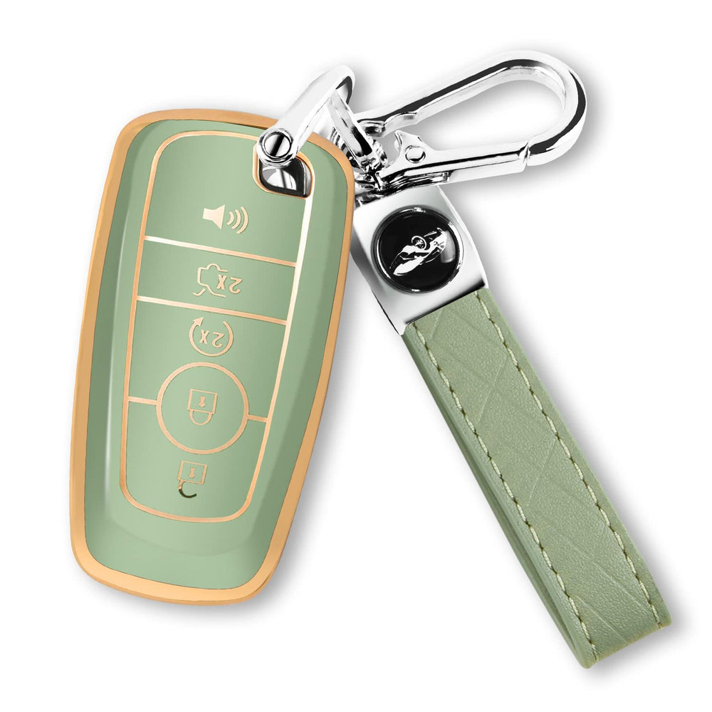 MILD EAST genuine leather keychain included with key fob cover