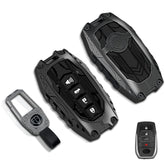 MILD EAST gunmetal heavy metal key fob cover for Toyota Land Cruiser protects from scratches and impact.