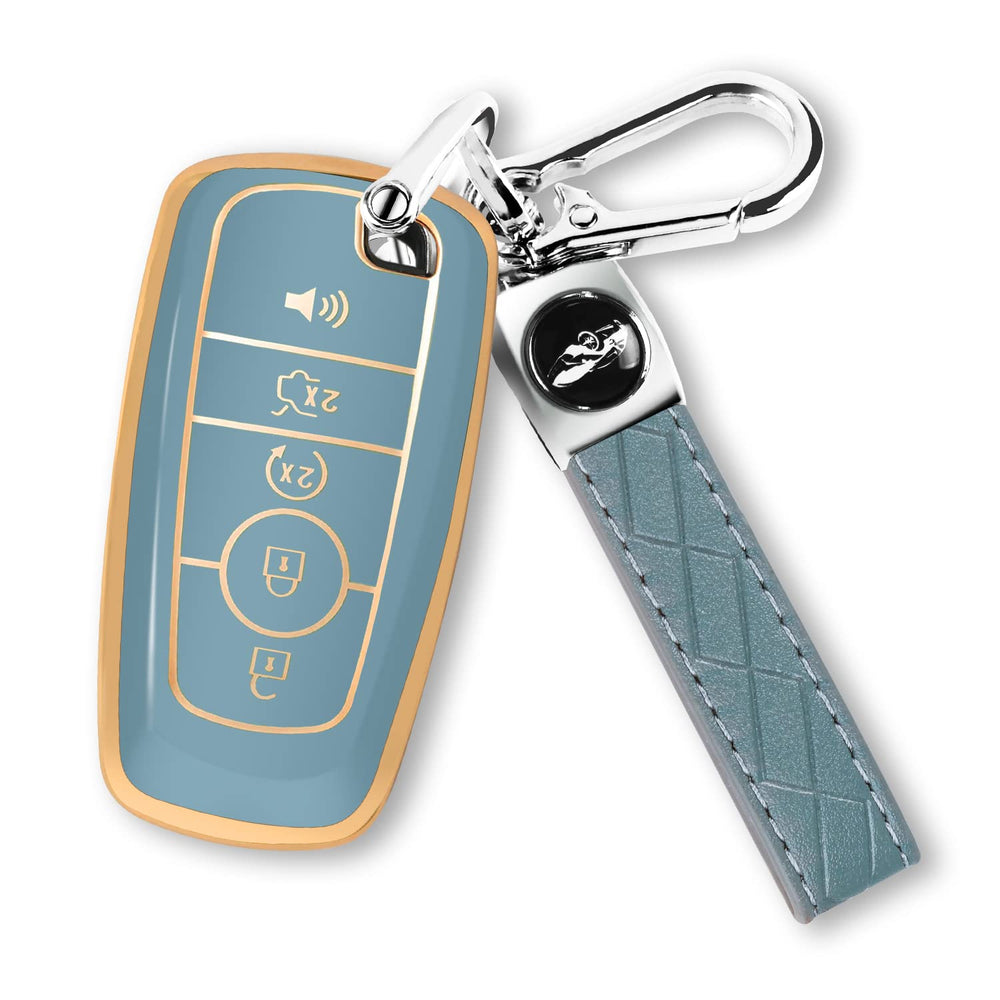 Blue packaging and protective kit for Ford key fobs.