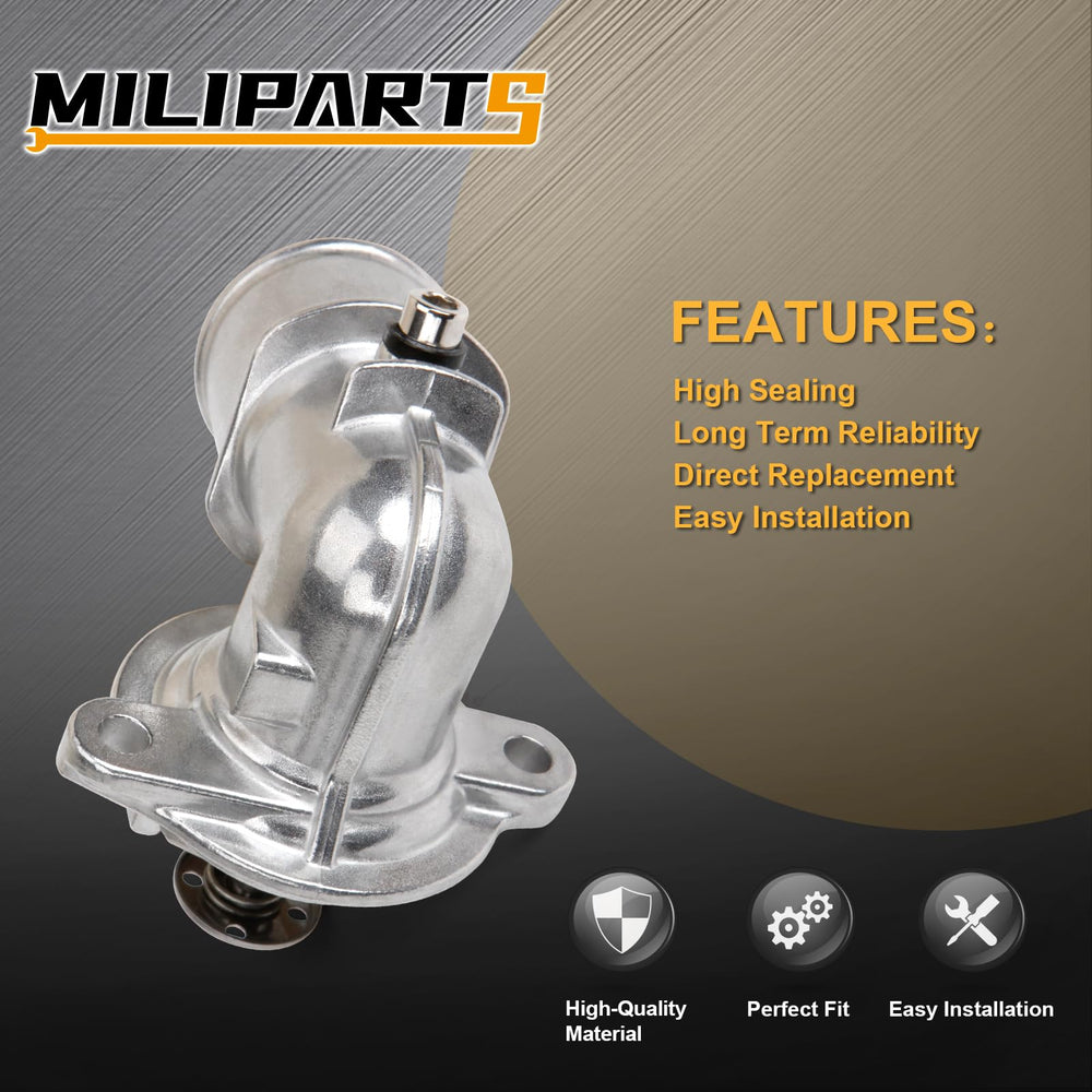 MILIPARTS coolant outlet housing replacement for RAM 1500 with OEM-grade seal.