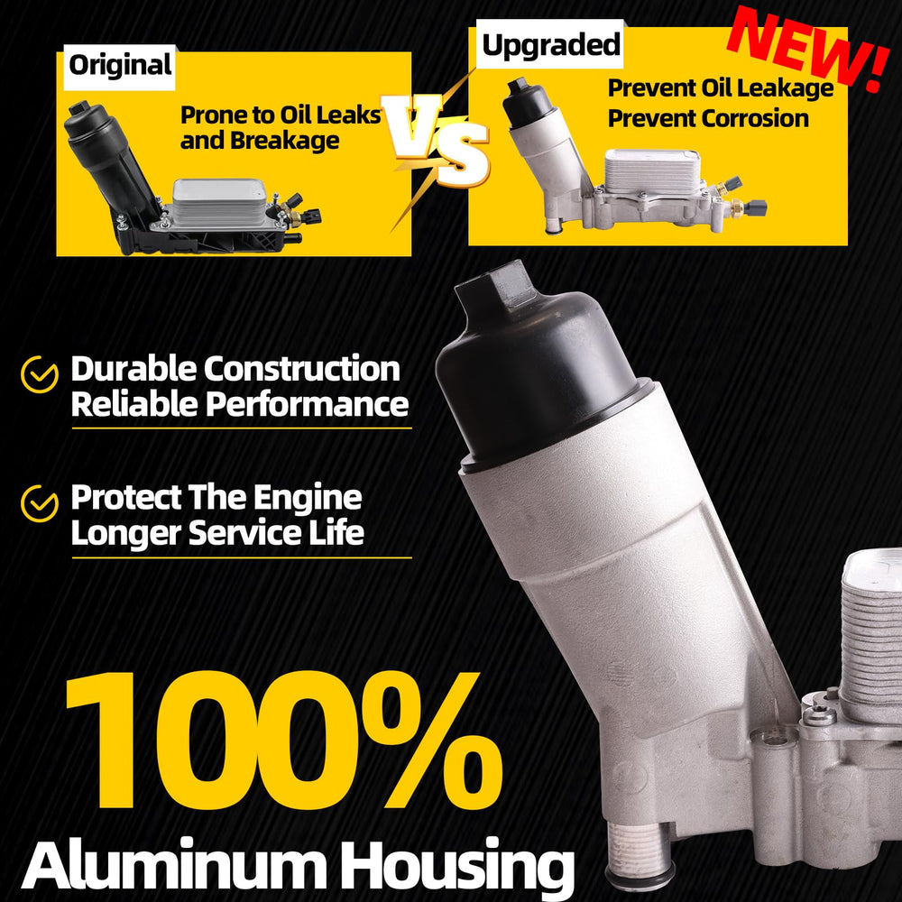 Installed oil-filter housing demonstrates clean fit on compatible models