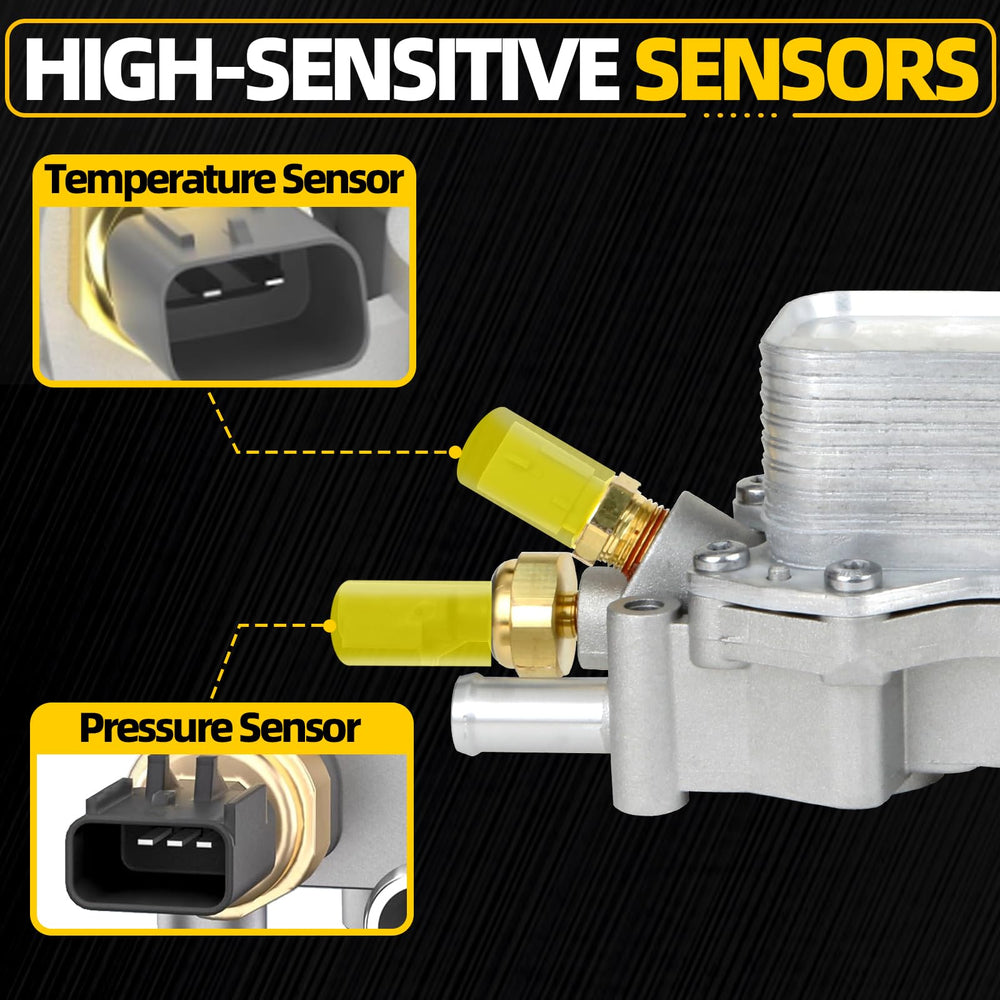 Gaskets and sensors included for complete replacement without extra parts
