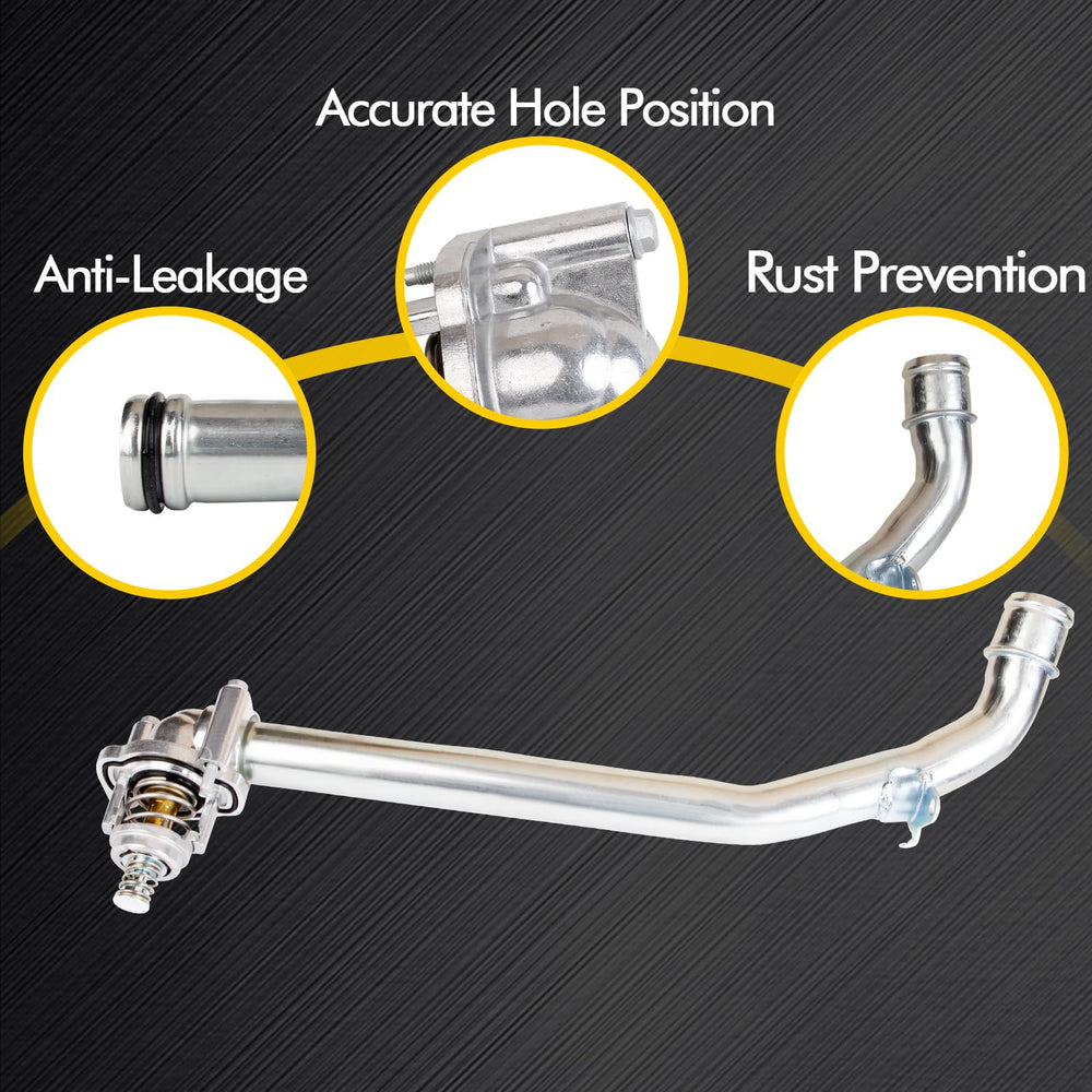 MILIPARTS thermostat assembly pack includes thermostat, tube, gasket, and housing.