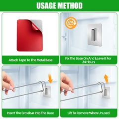Millsten detachable-cross-bars reconfigure storage for larger items.