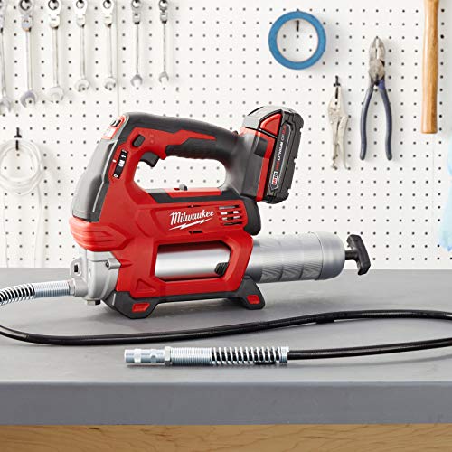 Milwaukee 2646-20 grease gun pre-set counter dial enables precise dispensing