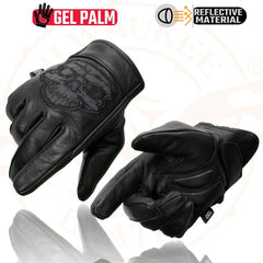 Milwaukee Leather glove packaging display indicating premium materials and value.