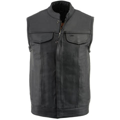 Milwaukee Leather LKM3710 back patch pockets for customizable artwork.