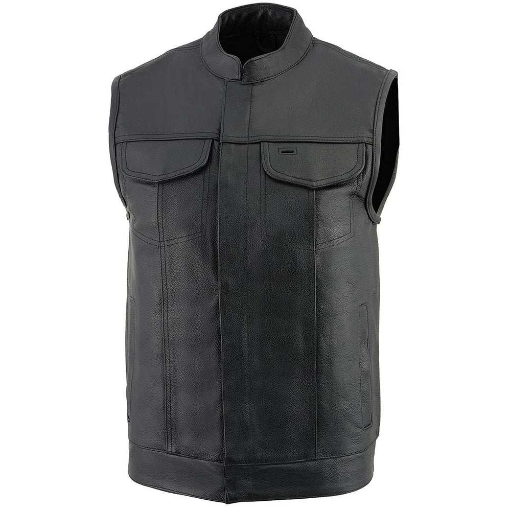 Milwaukee Leather LKM3710 snap and zip closure for easy on-and-off.