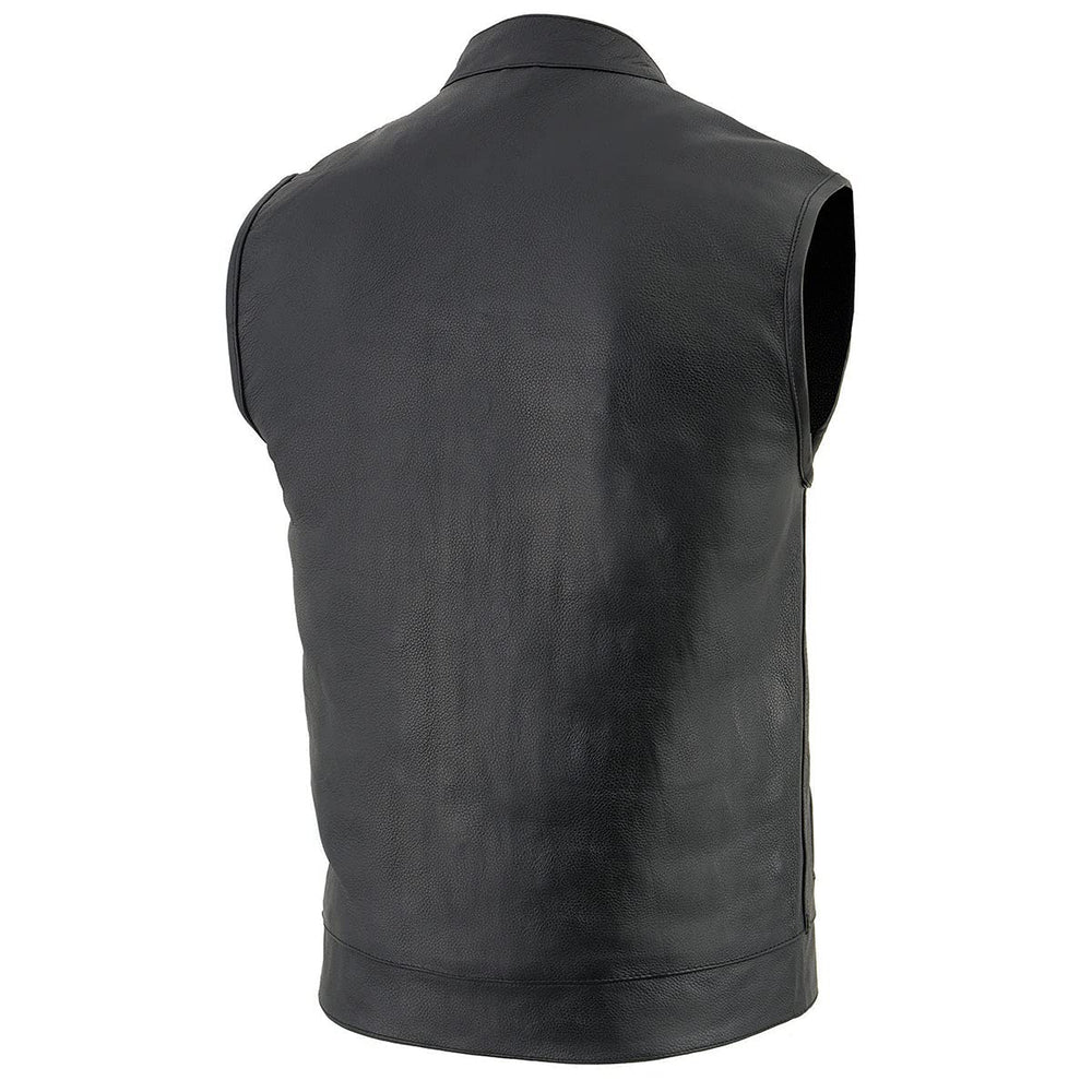 Milwaukee Leather LKM3710 open-neck design adds bold style to any outfit.