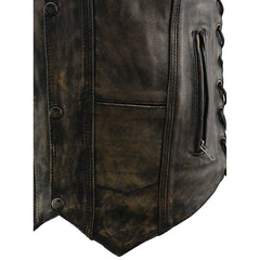 Milwaukee Leather MLM3540 inside deep pockets for secure storage