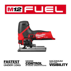 Milwaukee M12 FUEL Jig Saw cutting metal with precision