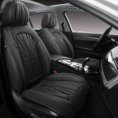 MINGBRON leather seat covers: rear-left seat cover demonstrating coverage and protection.