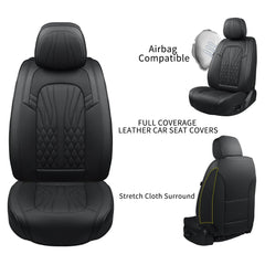 MINGBRON leather seat covers: waterproof layer close-up for easy cleaning.