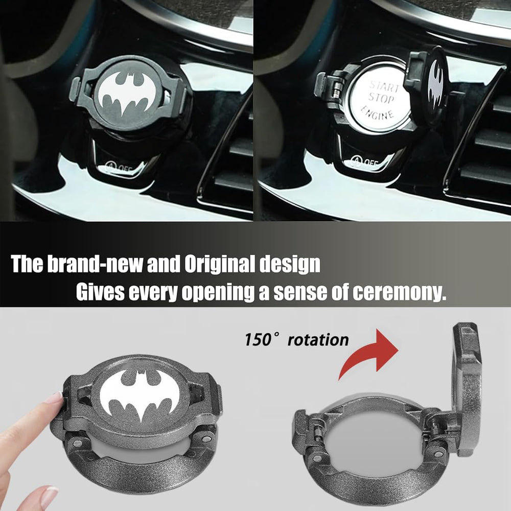 Minsezhi Push Start Button Cover flip-top design, easy non-destructive installation.