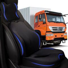 MINUPWELL truck seat cushion 3pc set front view for all-day comfort on long hauls