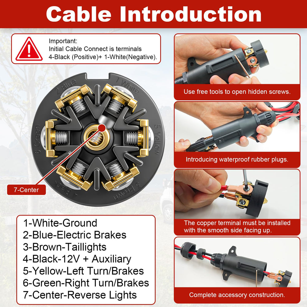 Mioyrxia O-ring quick connector 7pin to 2pin for easy power connection