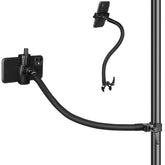 Mippko gooseneck arm provides flexible hands-free viewing during workouts.