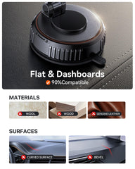Miracase one-handed install on dash or windshield saves time.