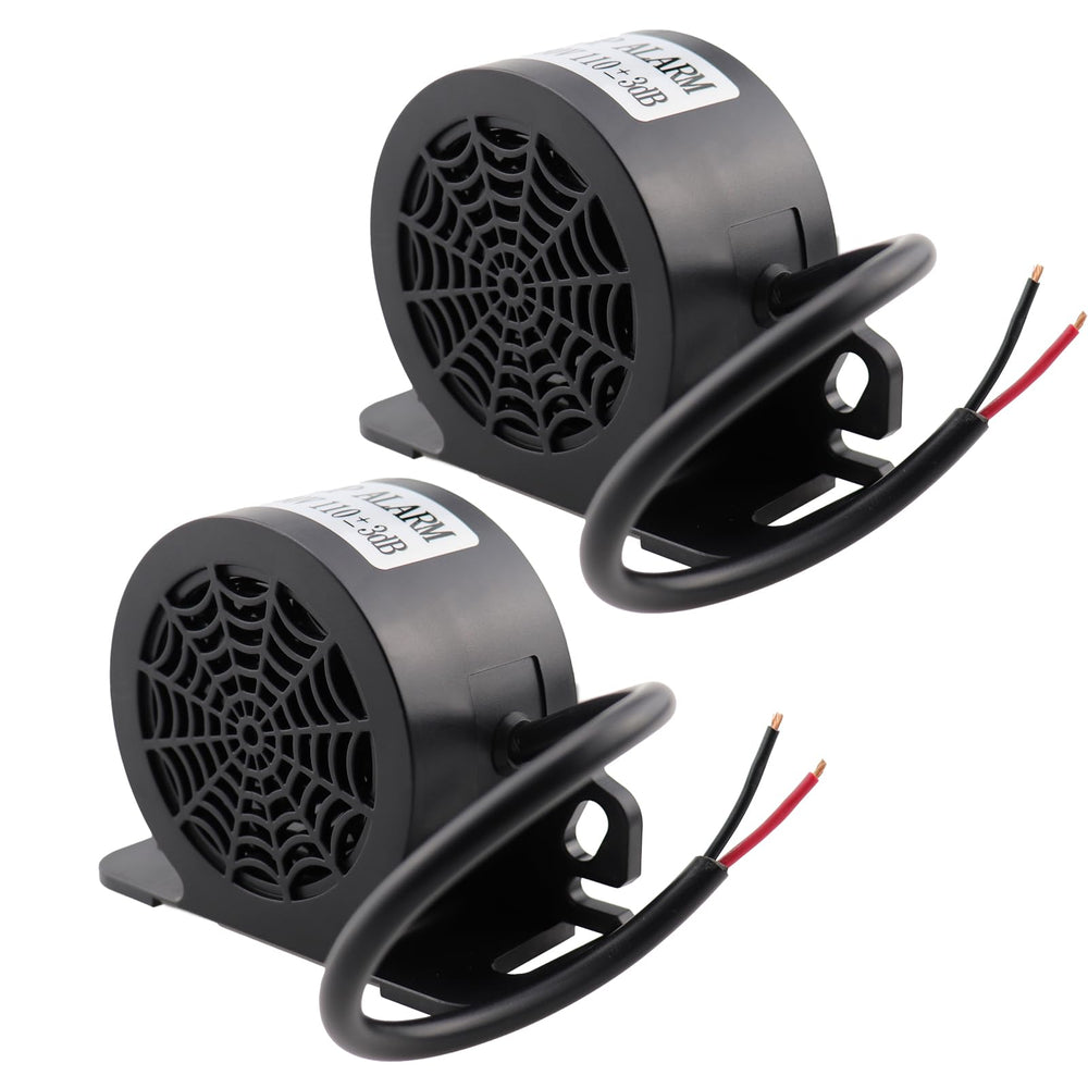 MIRKOO backup alarm 110dB waterproof, ideal for loud, clear reversing alerts on heavy vehicles.