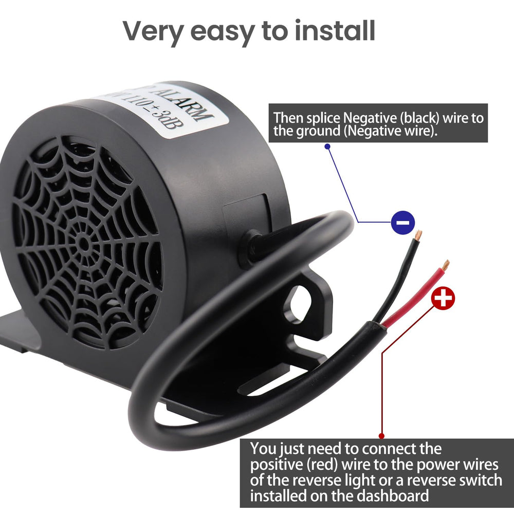 MIRKOO backup alarm weatherproof design, durable in extreme temperatures.
