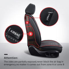 MIROZO seat covers airbag-compatible design ensures safe deployment