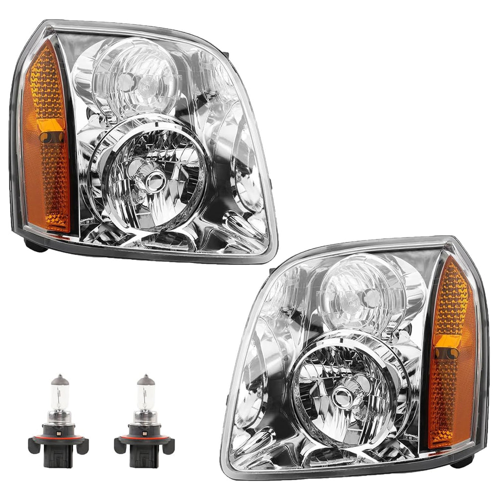 Misakomo headlights front view with OE style fit for GMC Yukon for improved night visibility