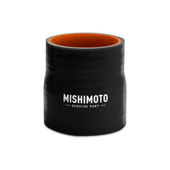 Mishimoto MMCP-27530BK transition coupler, front view, flexible seal for secure 2.75-inch to 3-inch hose transitions.