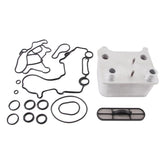 Mishimoto MMOC-F2D-03 oil cooler front view, showcasing durable construction.
