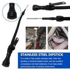 Misimain locking bracket keeps the dipstick secured during vibration.