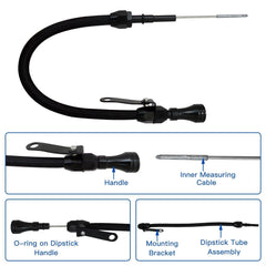 Misimain low and full markers help quick oil level checks.