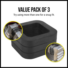 Mission Automotive 2-Inch silencer pad closeup metal shows durable powder-coated construction.